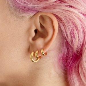 Alternative view of Chunky Hoop Set
