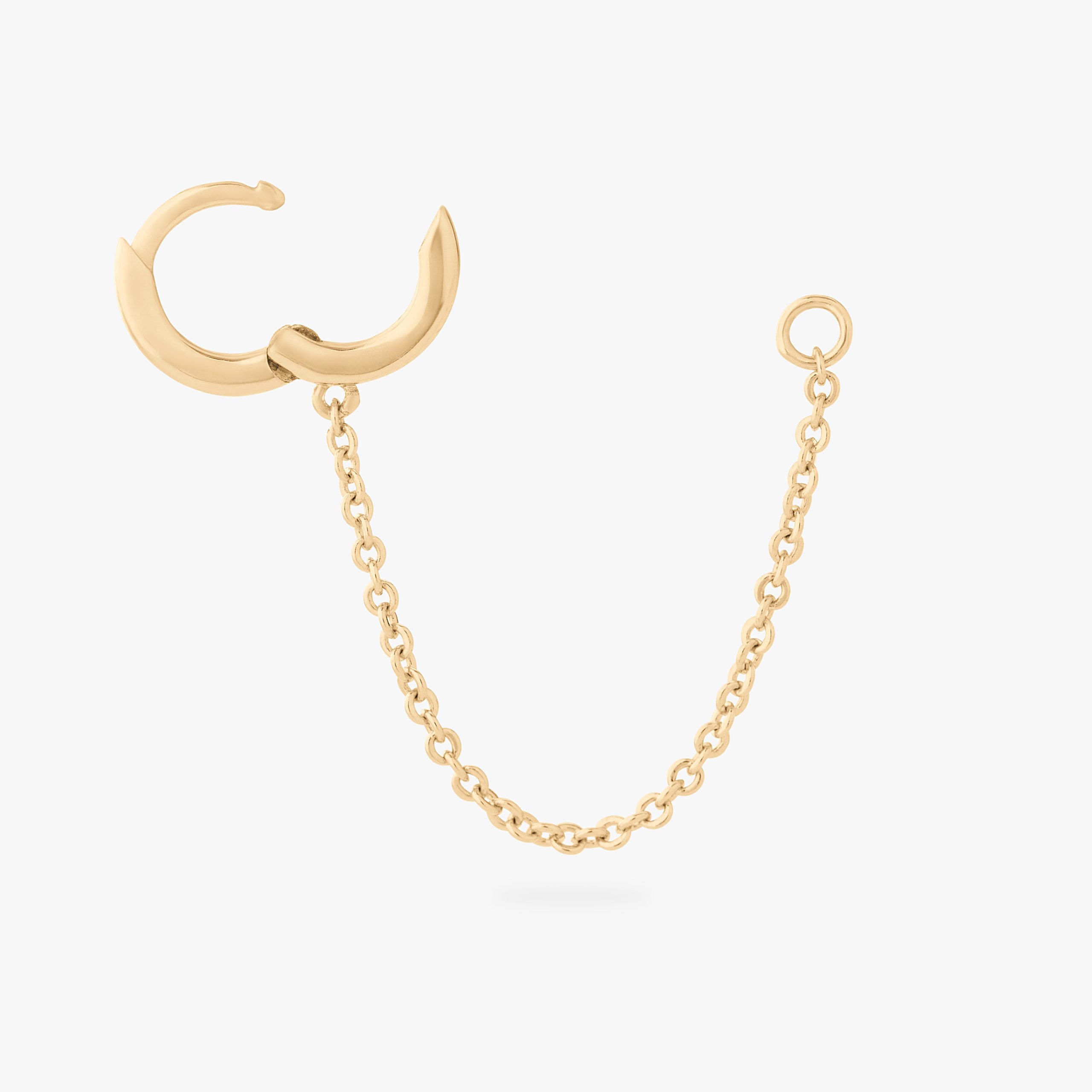 Micro Slim Chain Huggie - Image 3