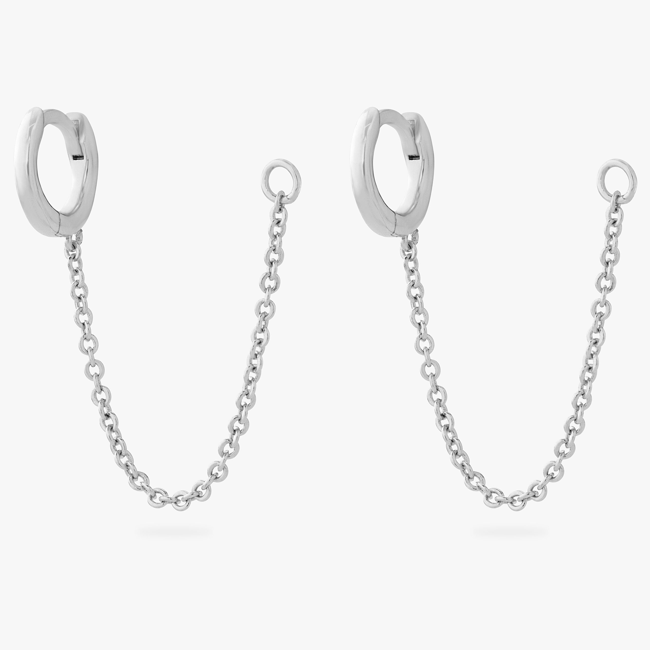 Micro Slim Chain Huggie - Image 8