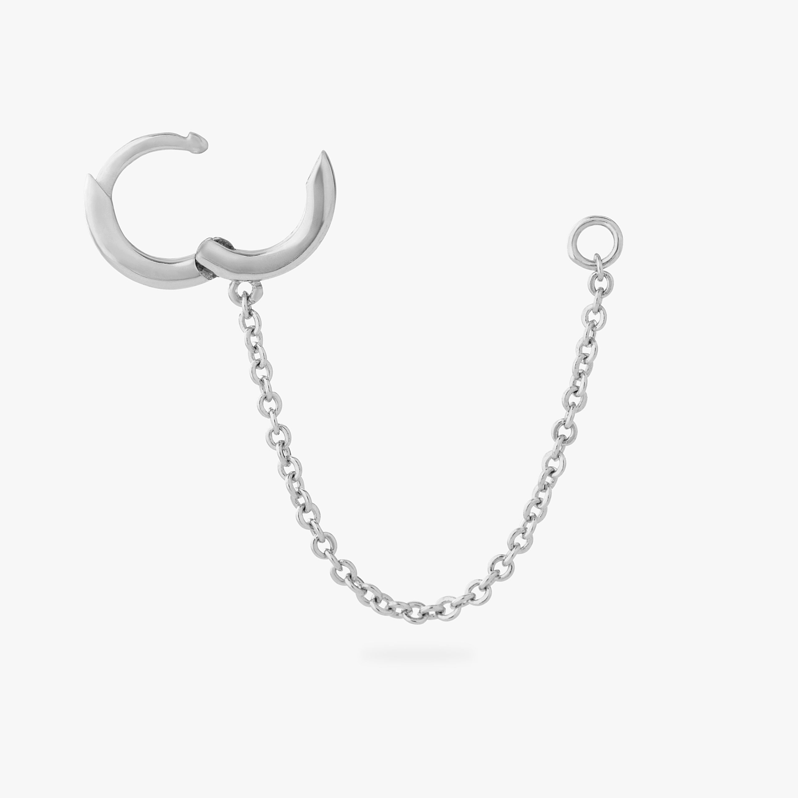 Micro Slim Chain Huggie - Image 7
