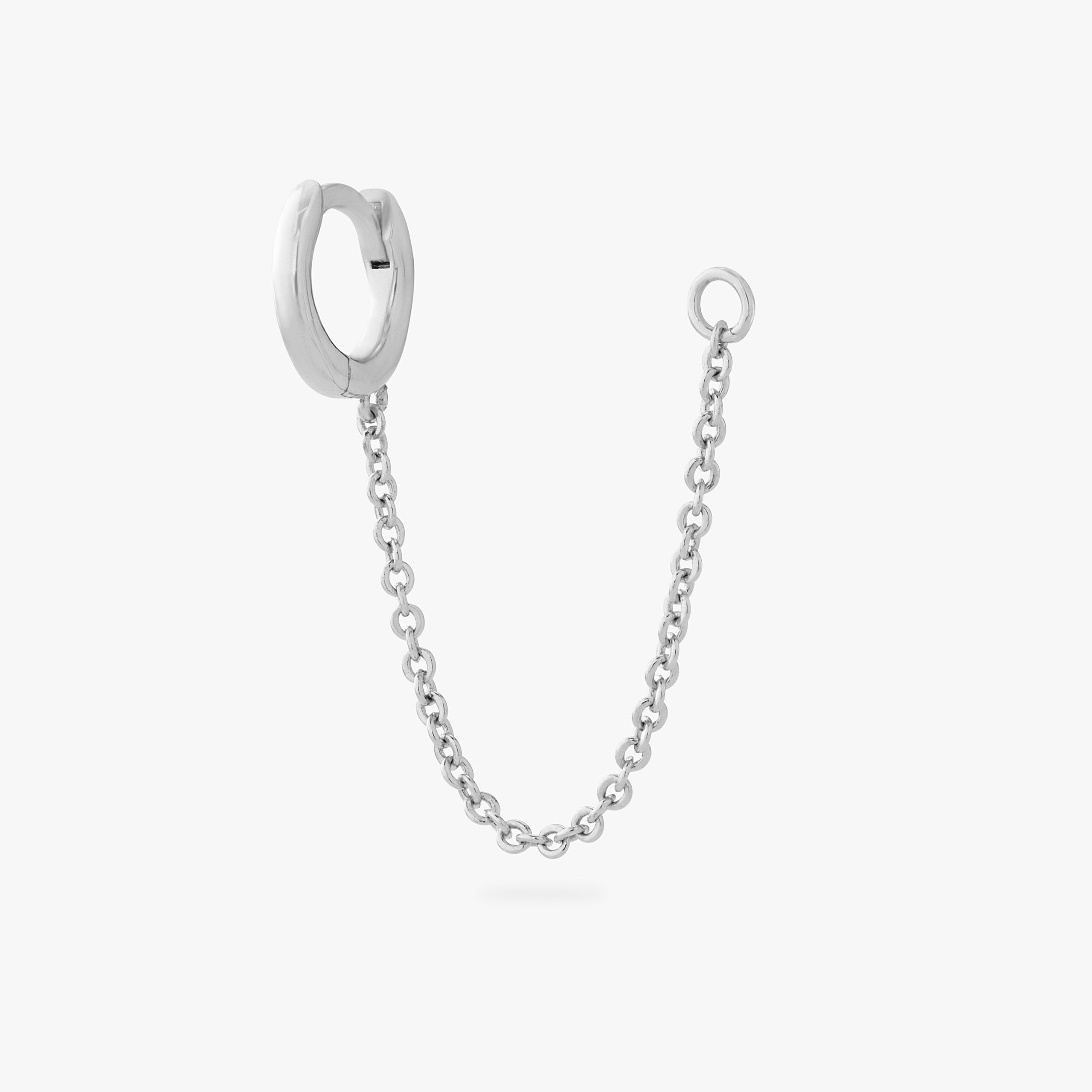 Micro Slim Chain Huggie - Image 6