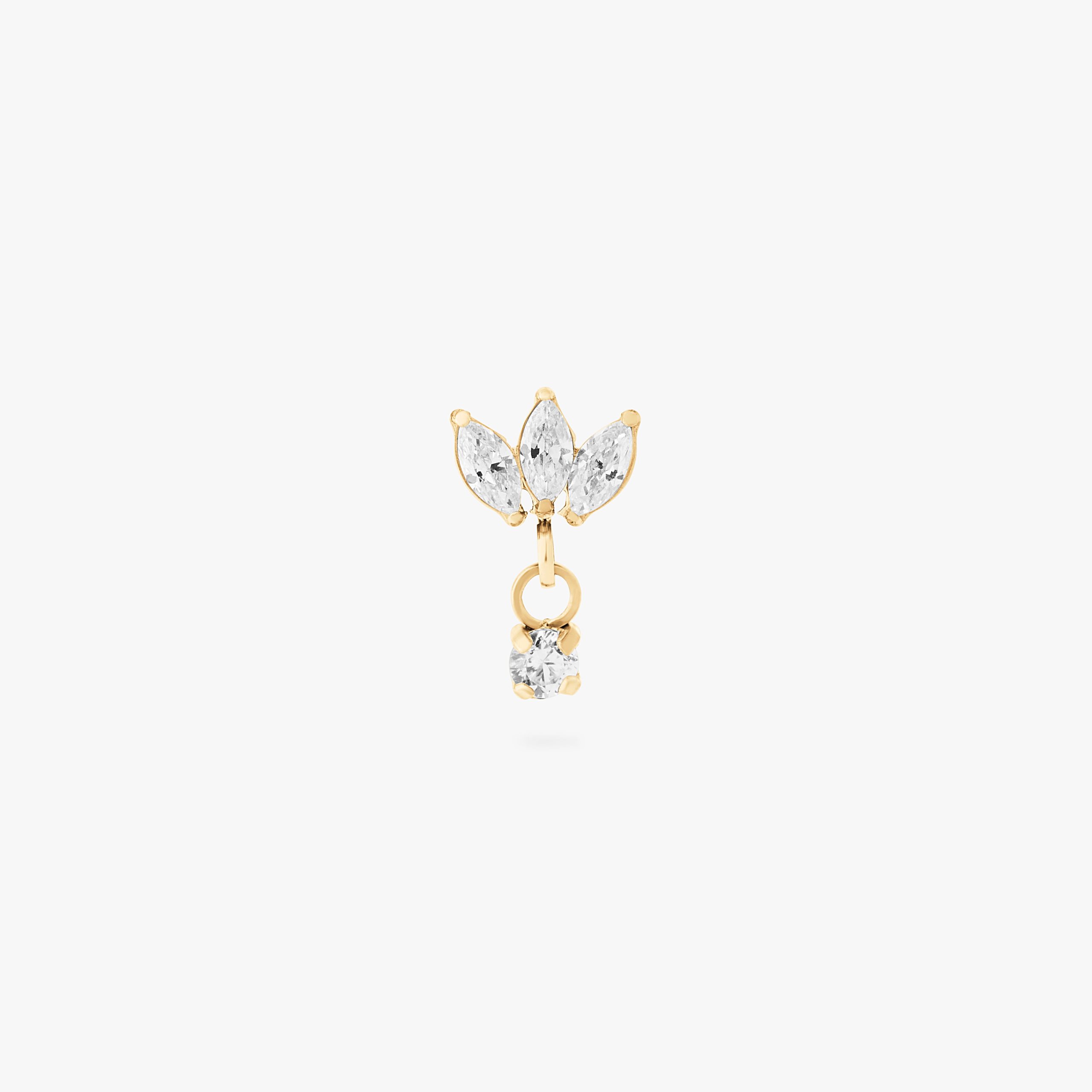 Micro Marquise Dangle Flatback Stud - Image 4