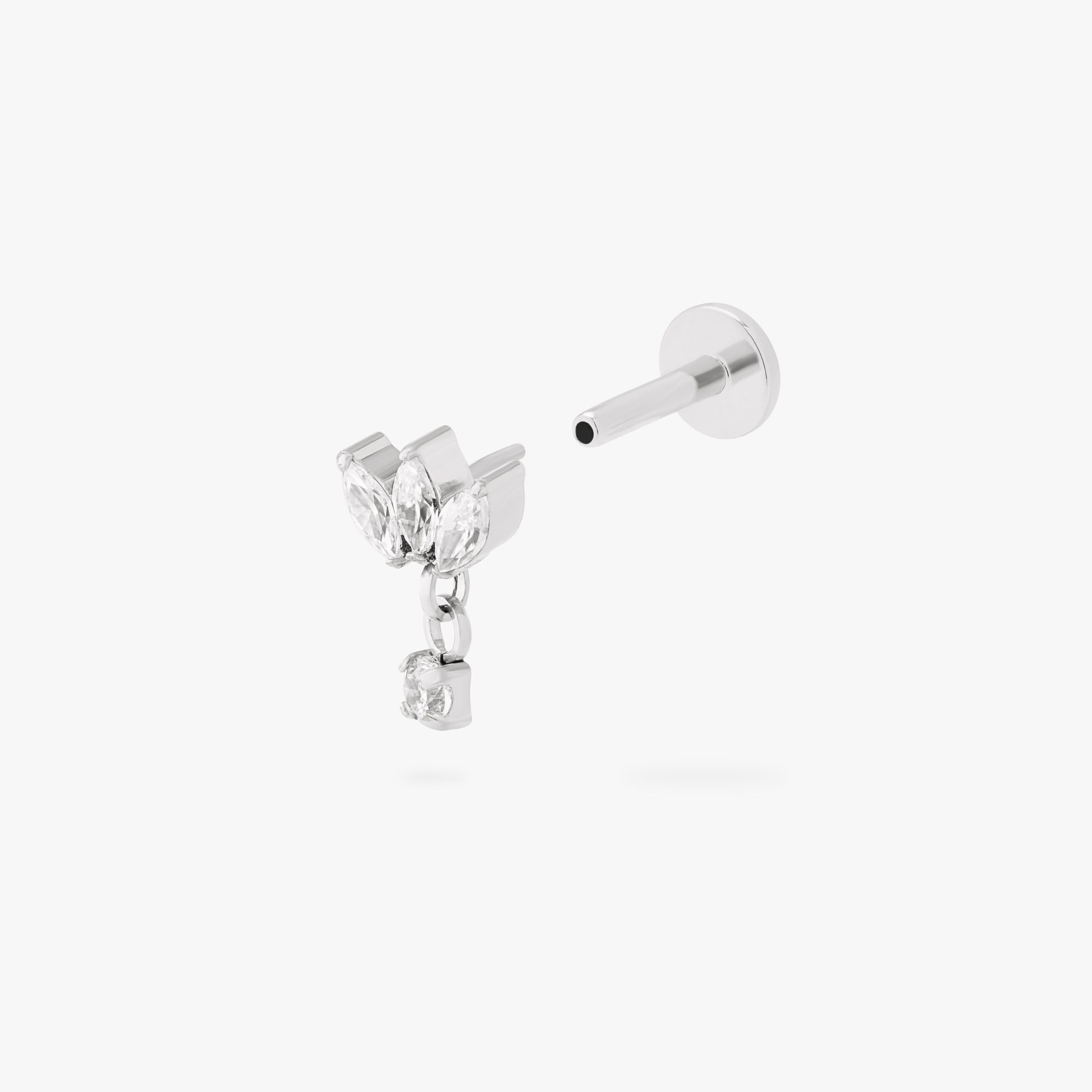 Micro Marquise Dangle Flatback Stud - Image 9