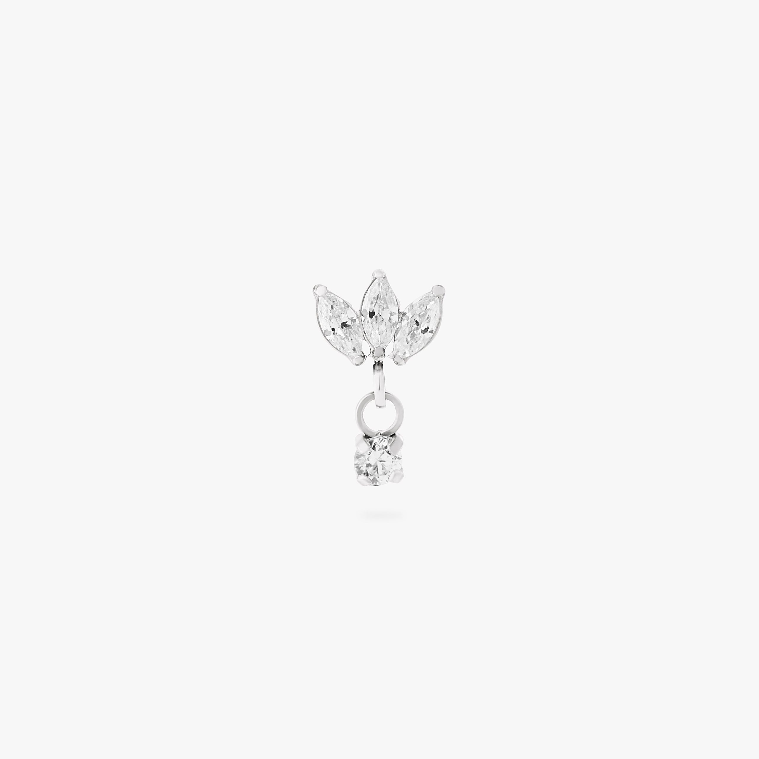 Micro Marquise Dangle Flatback Stud - Image 10