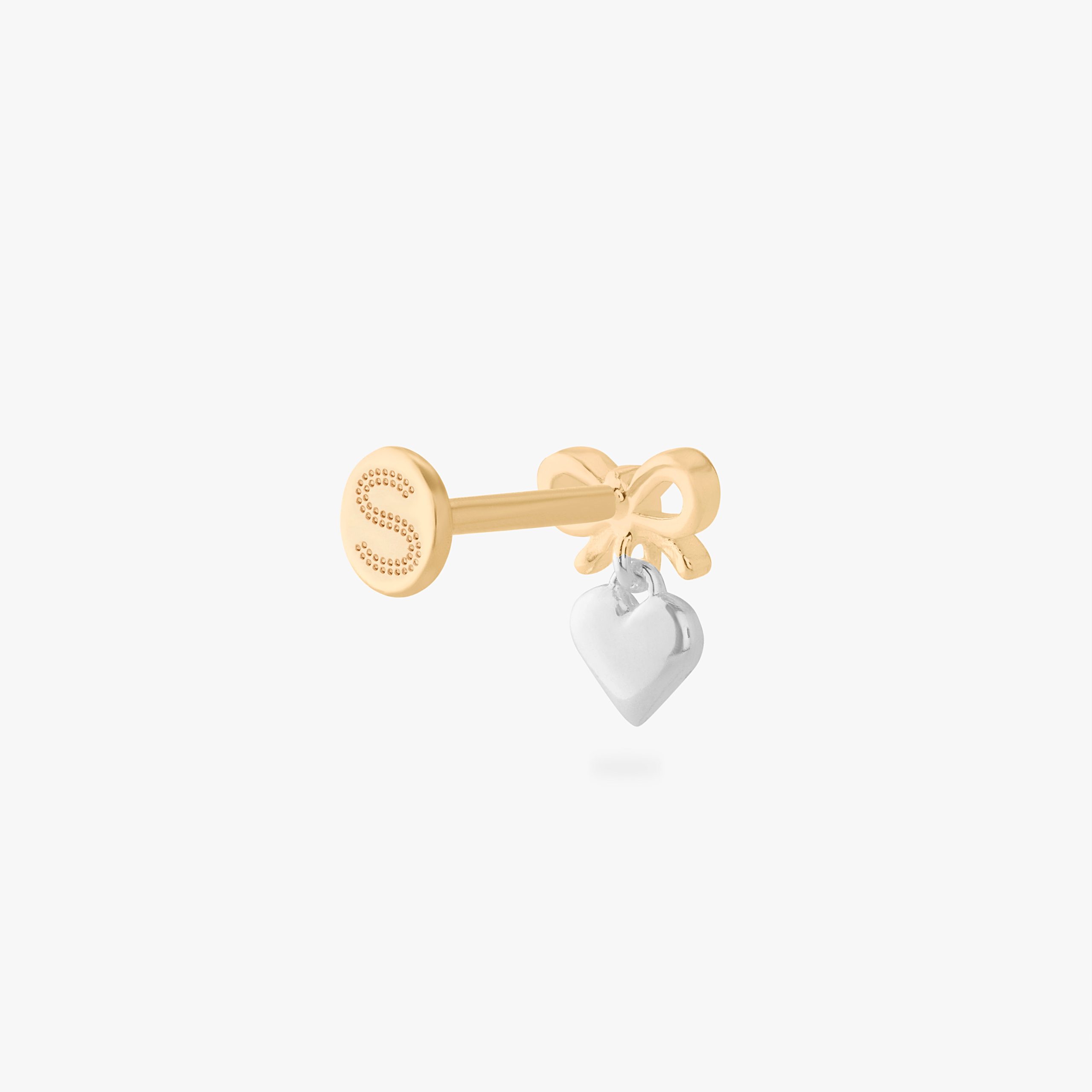Two Tone Bow Flatback Stud - Image 3