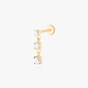 Alternative view of CZ Drip Flatback Stud