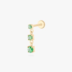 CZ Drip Flatback Stud