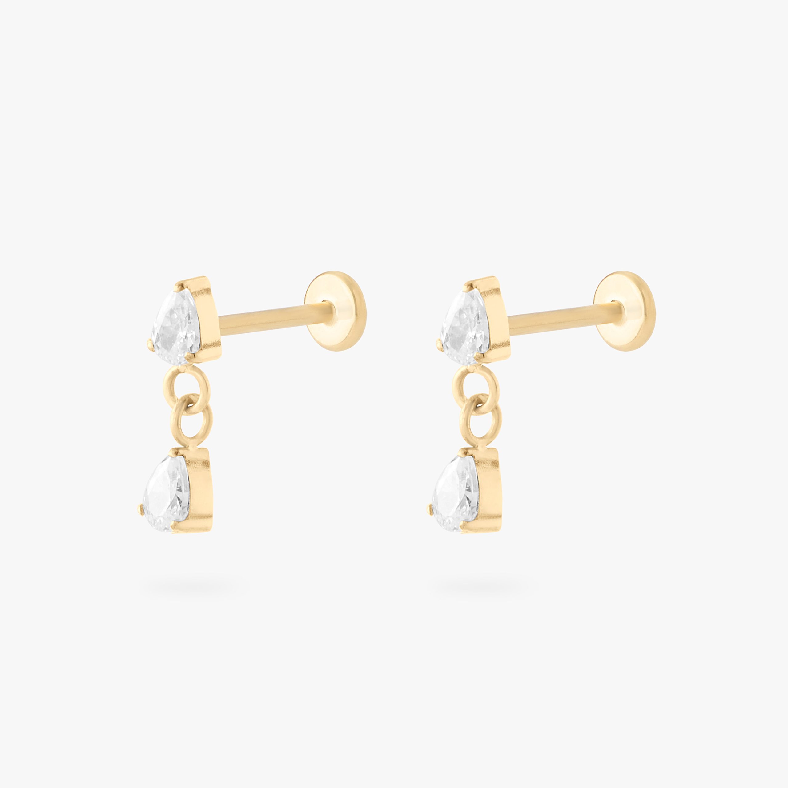 Pear Dangle Flatback Stud - Image 6