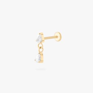 Pear Dangle Flatback Stud