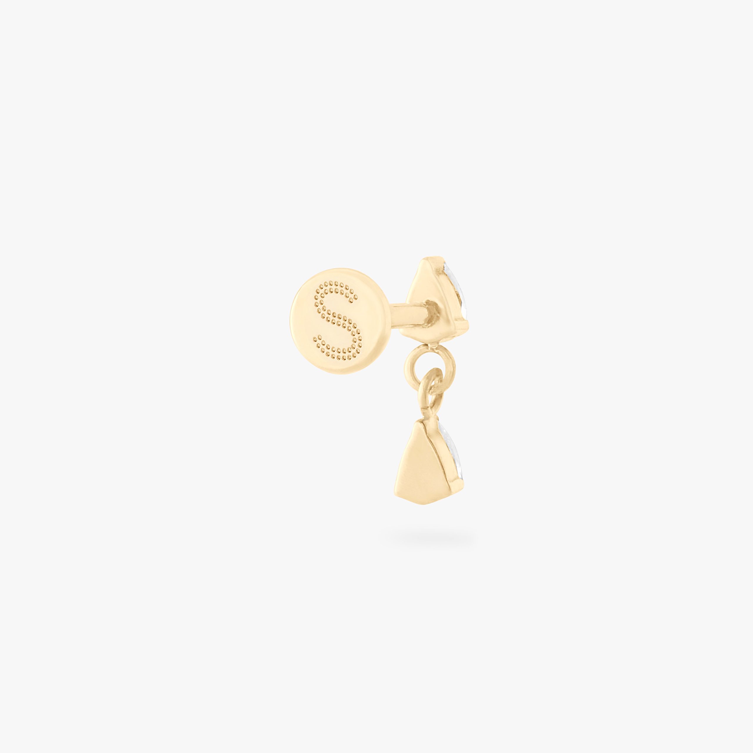 Pear Dangle Flatback Stud - Image 4