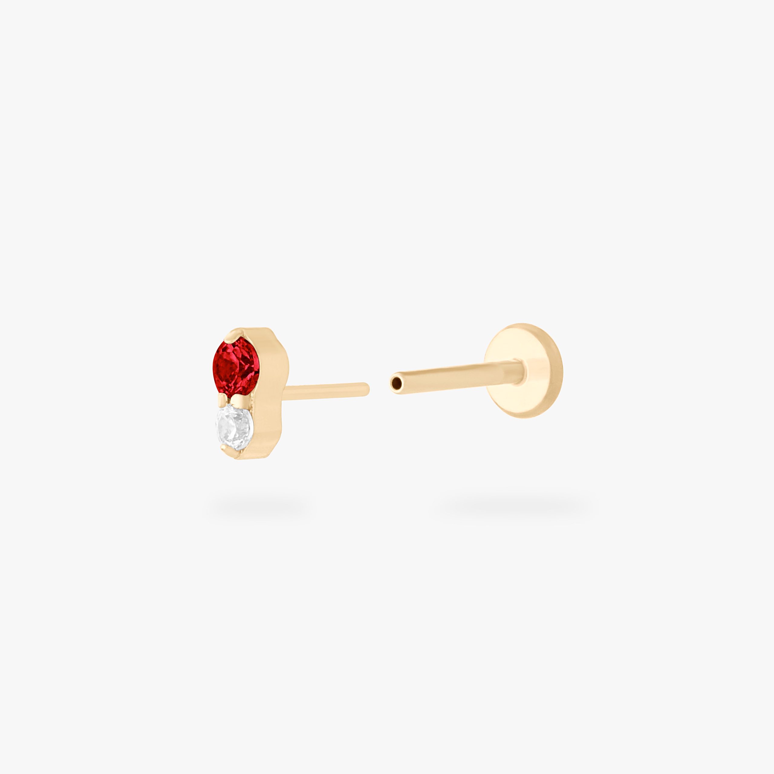 Stacked CZ Flatback Stud - Image 4