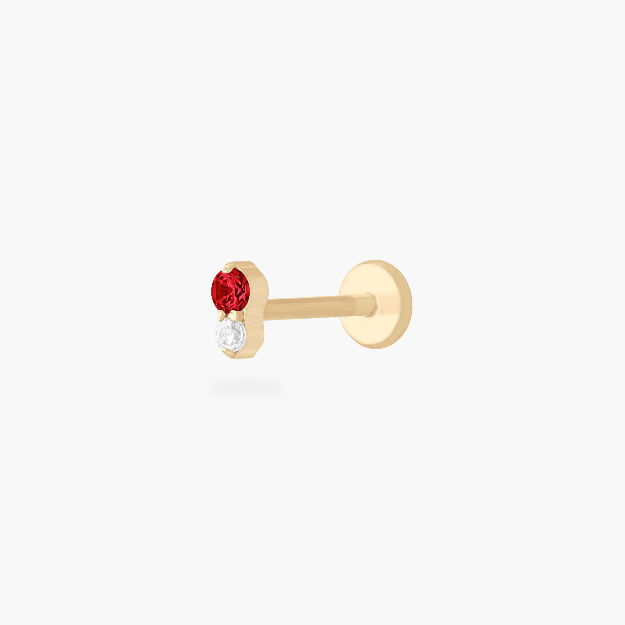 Stacked CZ Flatback Stud - Image 2