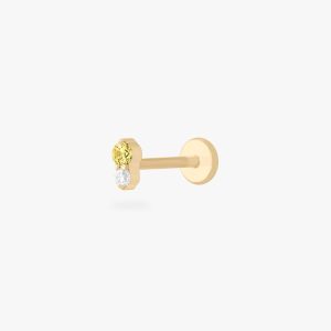 Stacked CZ Flatback Stud
