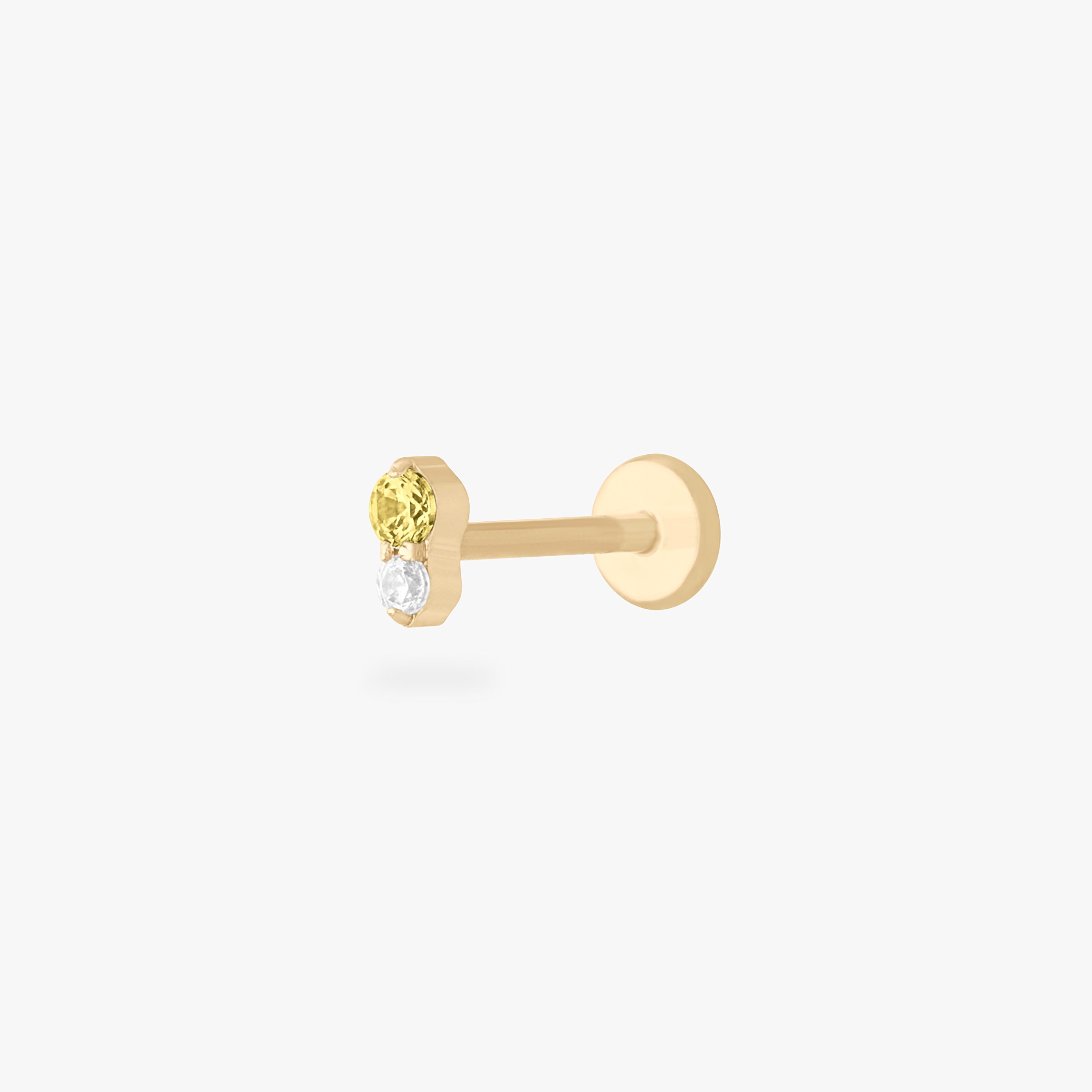 Stacked CZ Flatback Stud