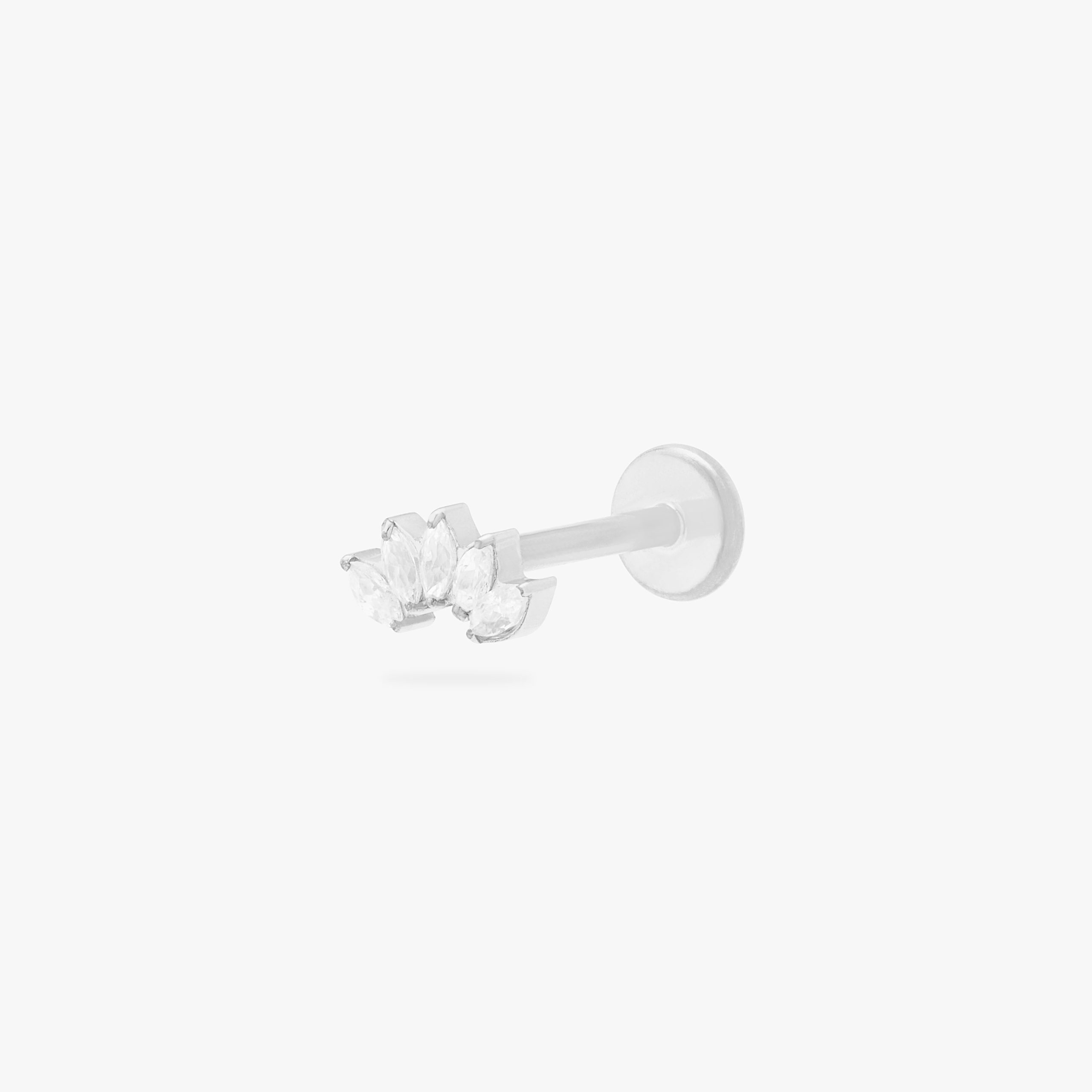 Micro Crown Marquise Flatback Stud - Image 7