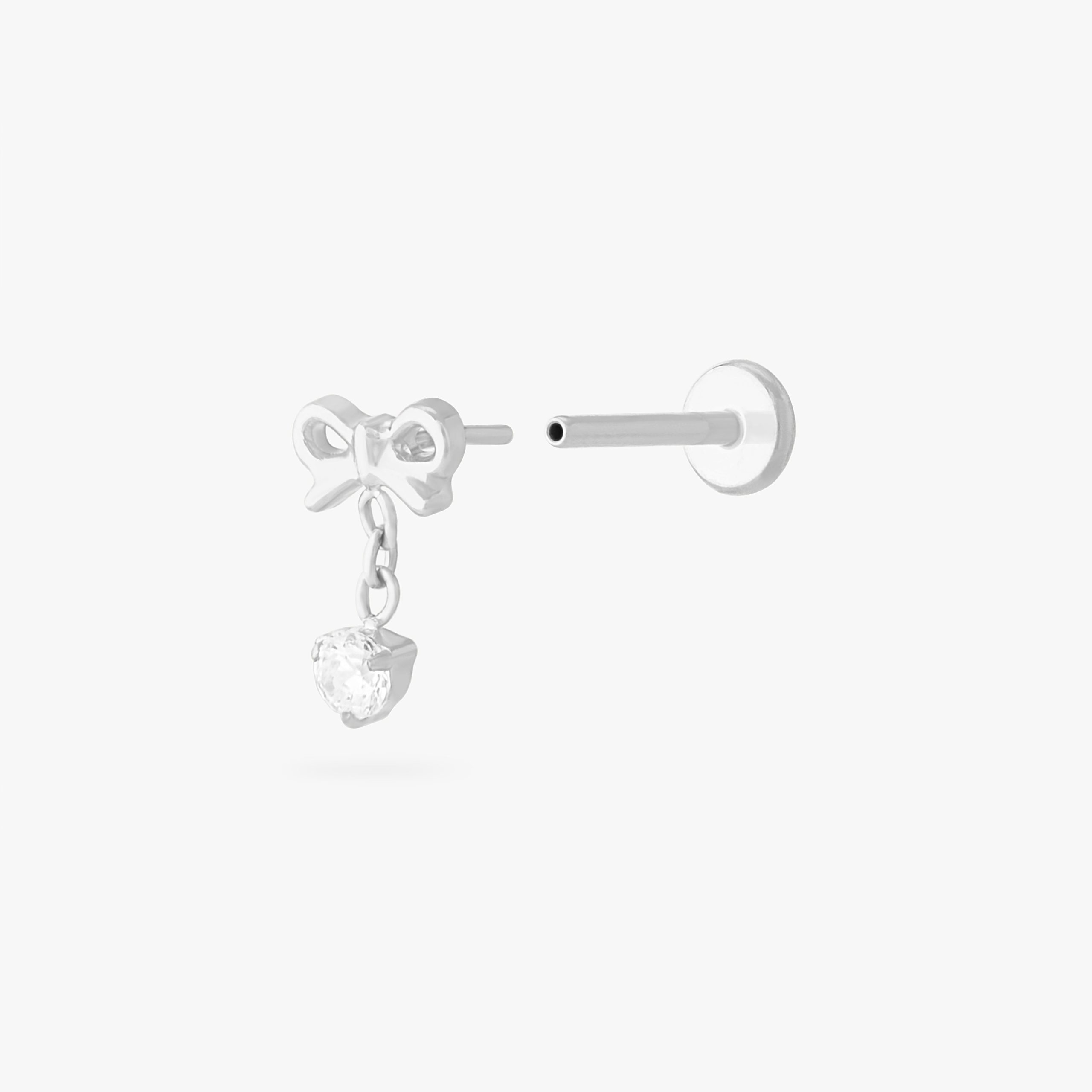 Bow CZ Dangle Flatback Stud - Image 9