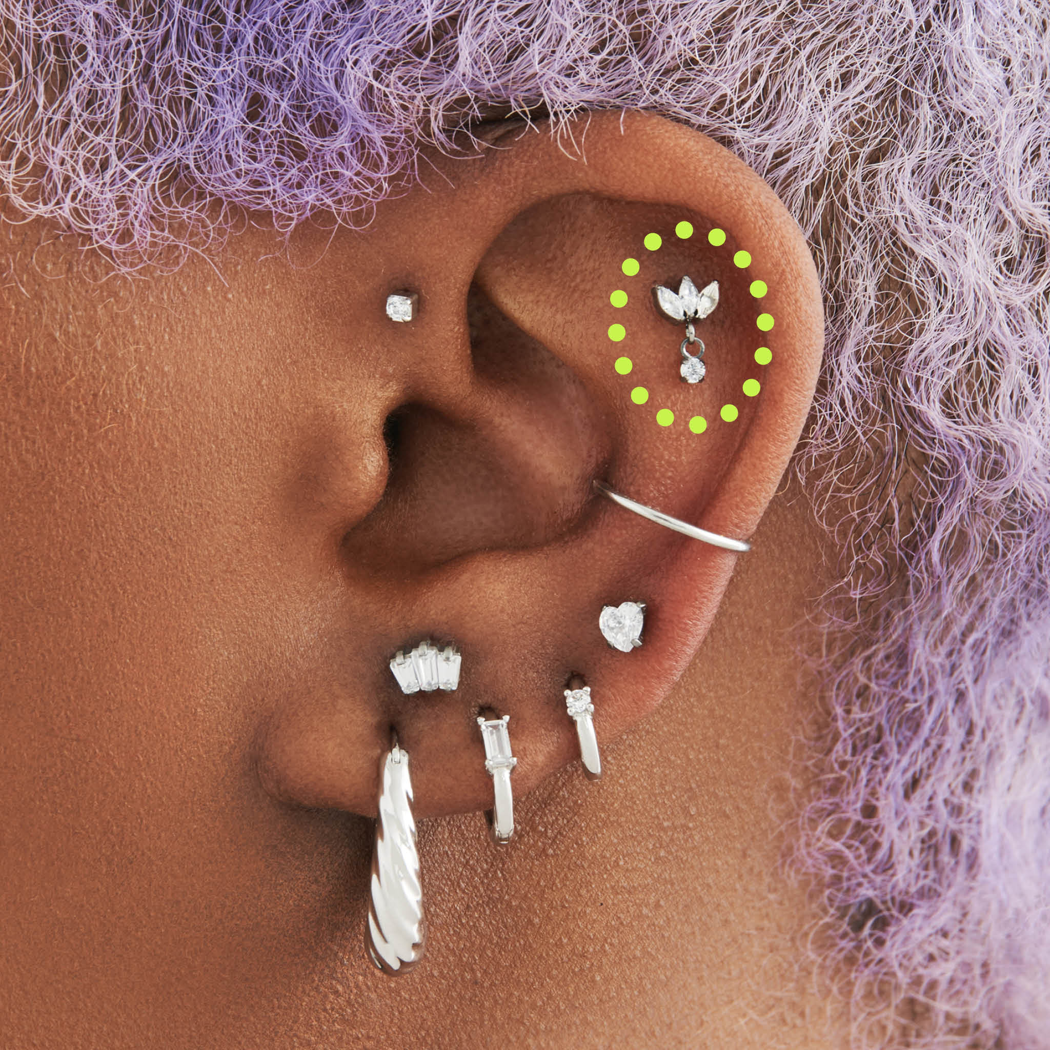 Micro Marquise Dangle Flatback Stud - Image 8