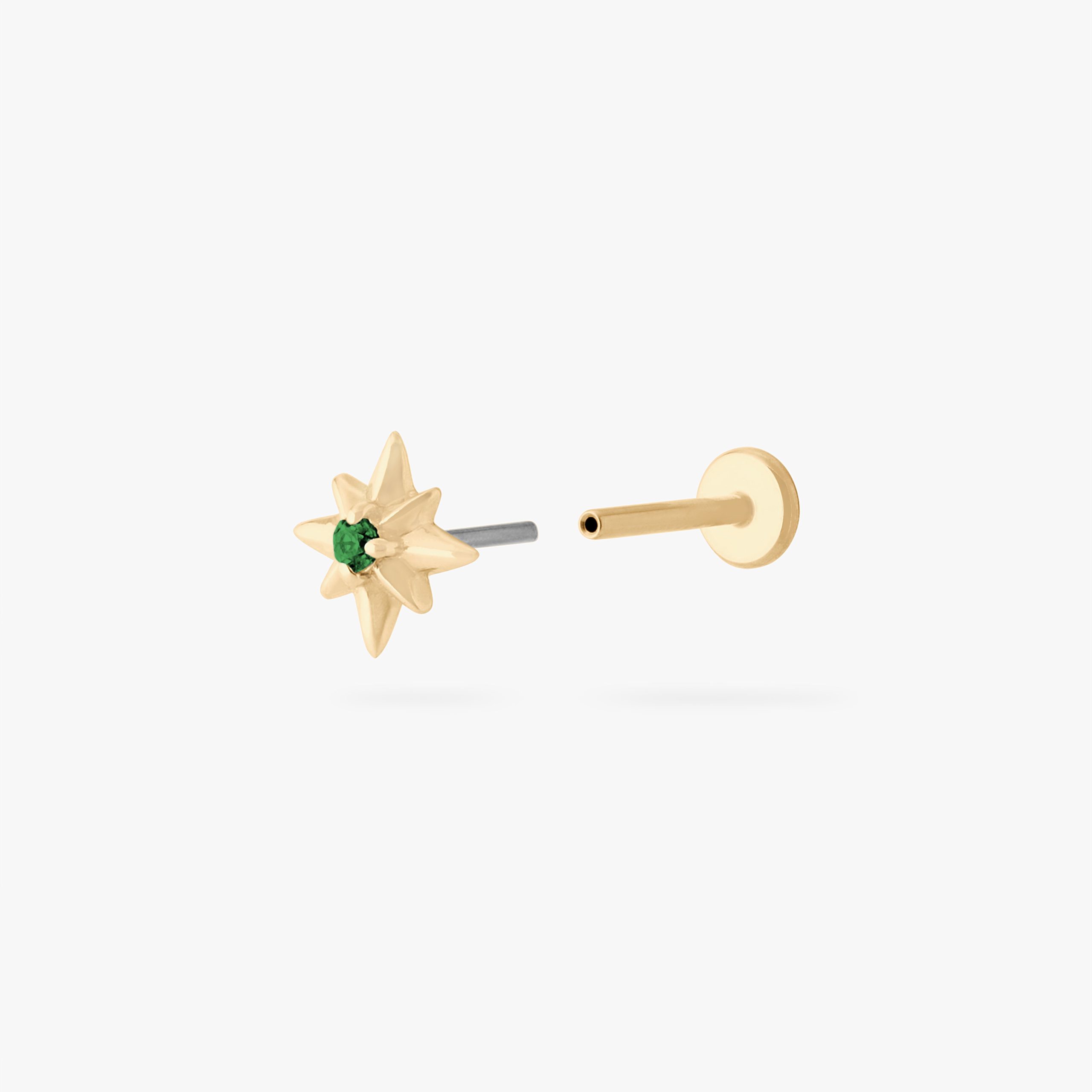 14K Twinkle Star Flatback Stud - Image 8