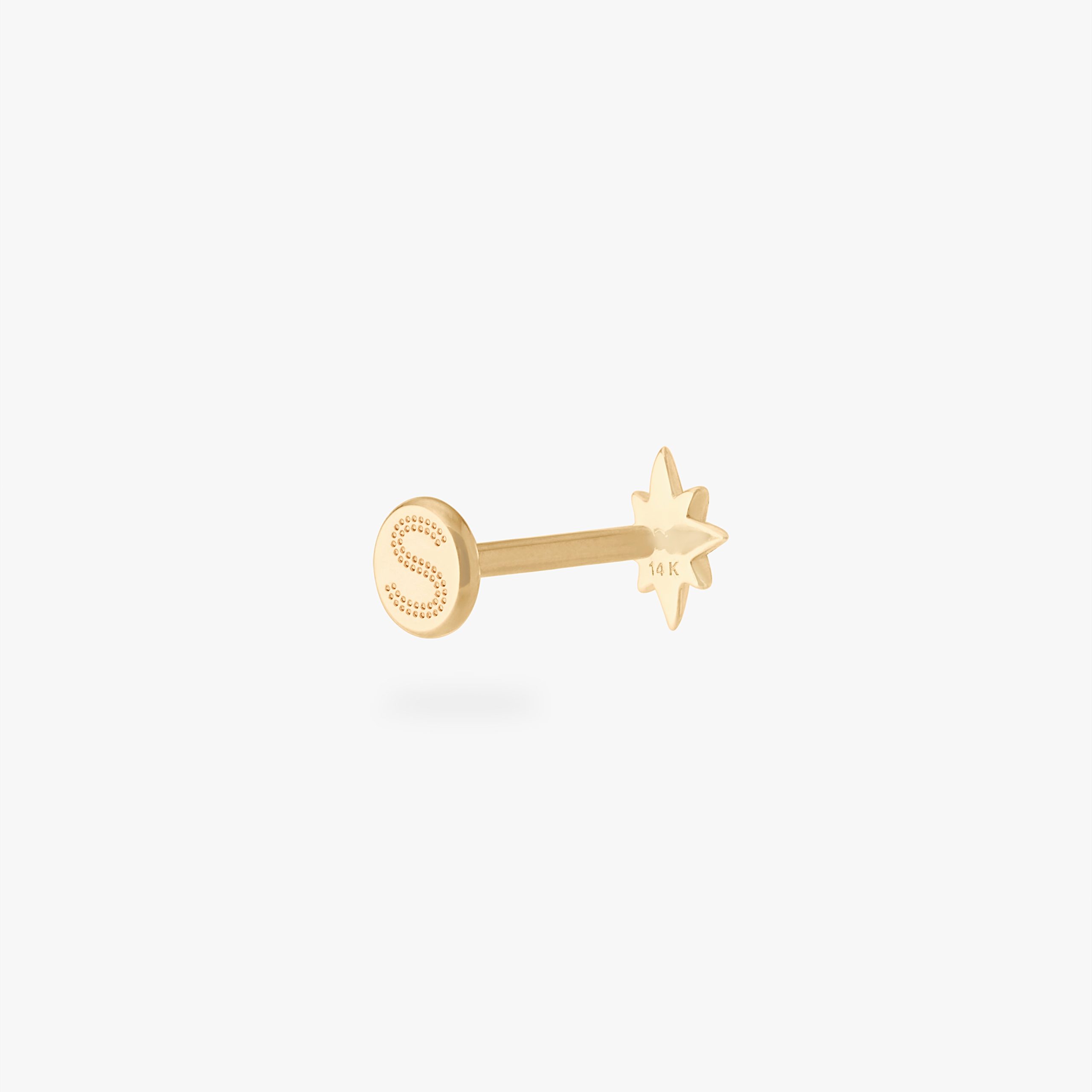 14K Twinkle Star Flatback Stud - Image 10