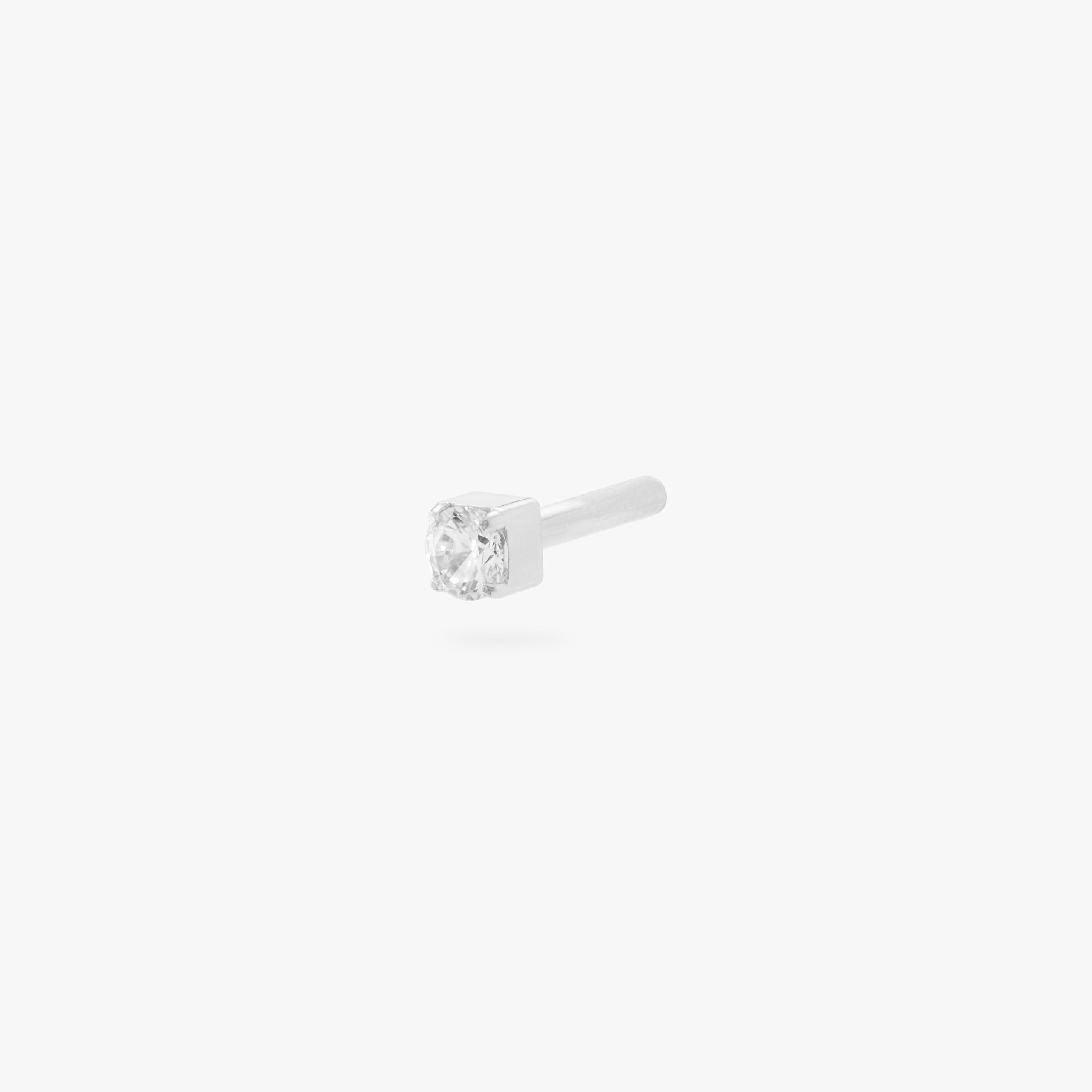 Silver Mini CZ Flatback Post - Image 2