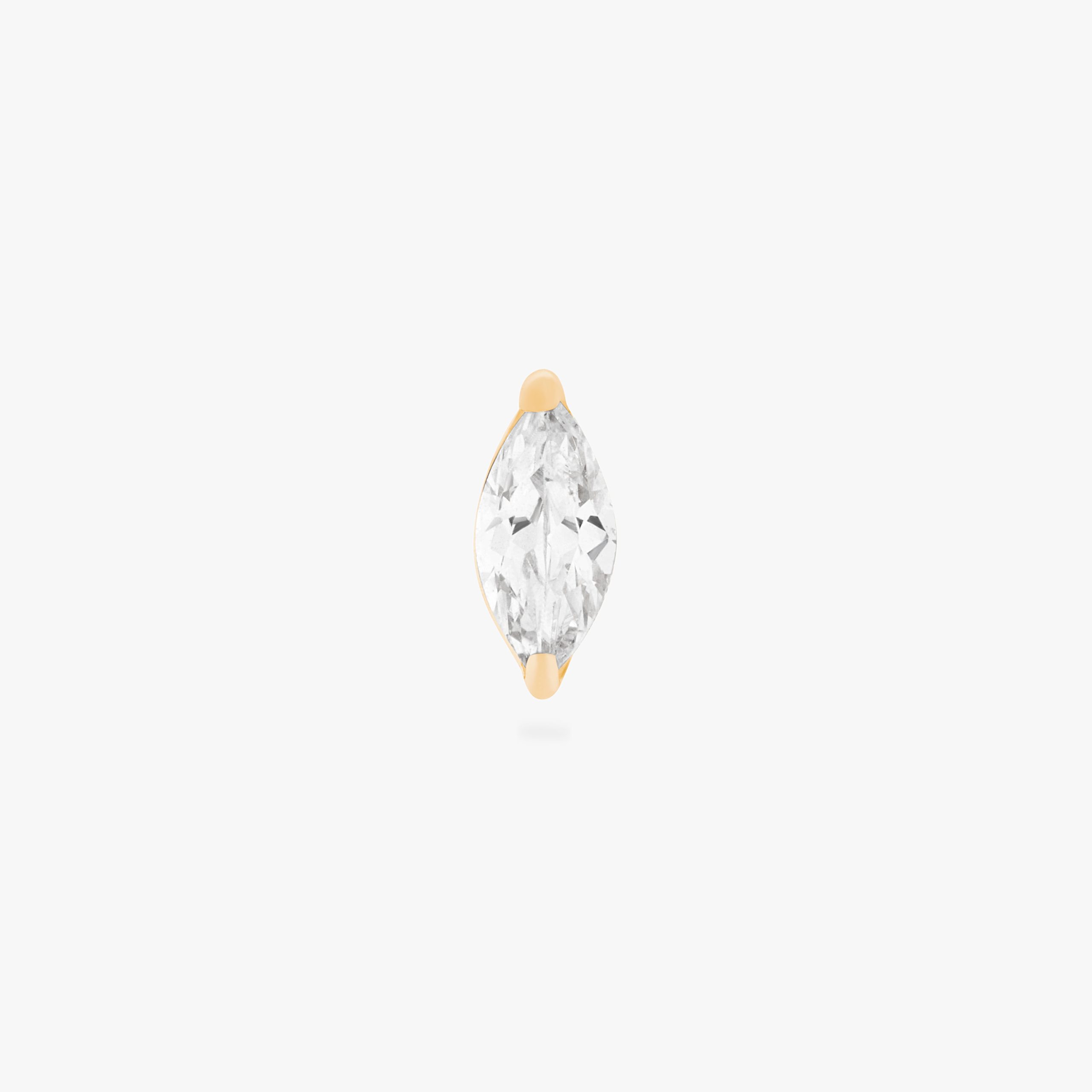 Gold Marquise Flatback Post - Image 6