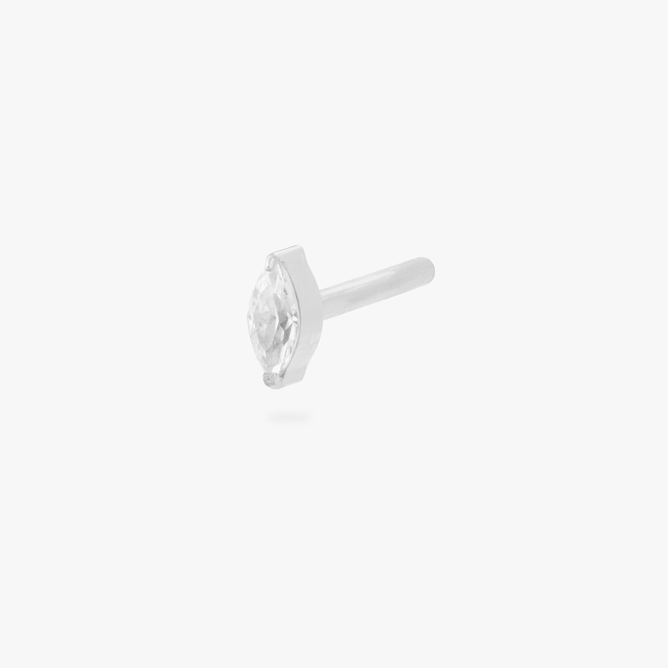 Silver Marquise Flatback Post - Image 5
