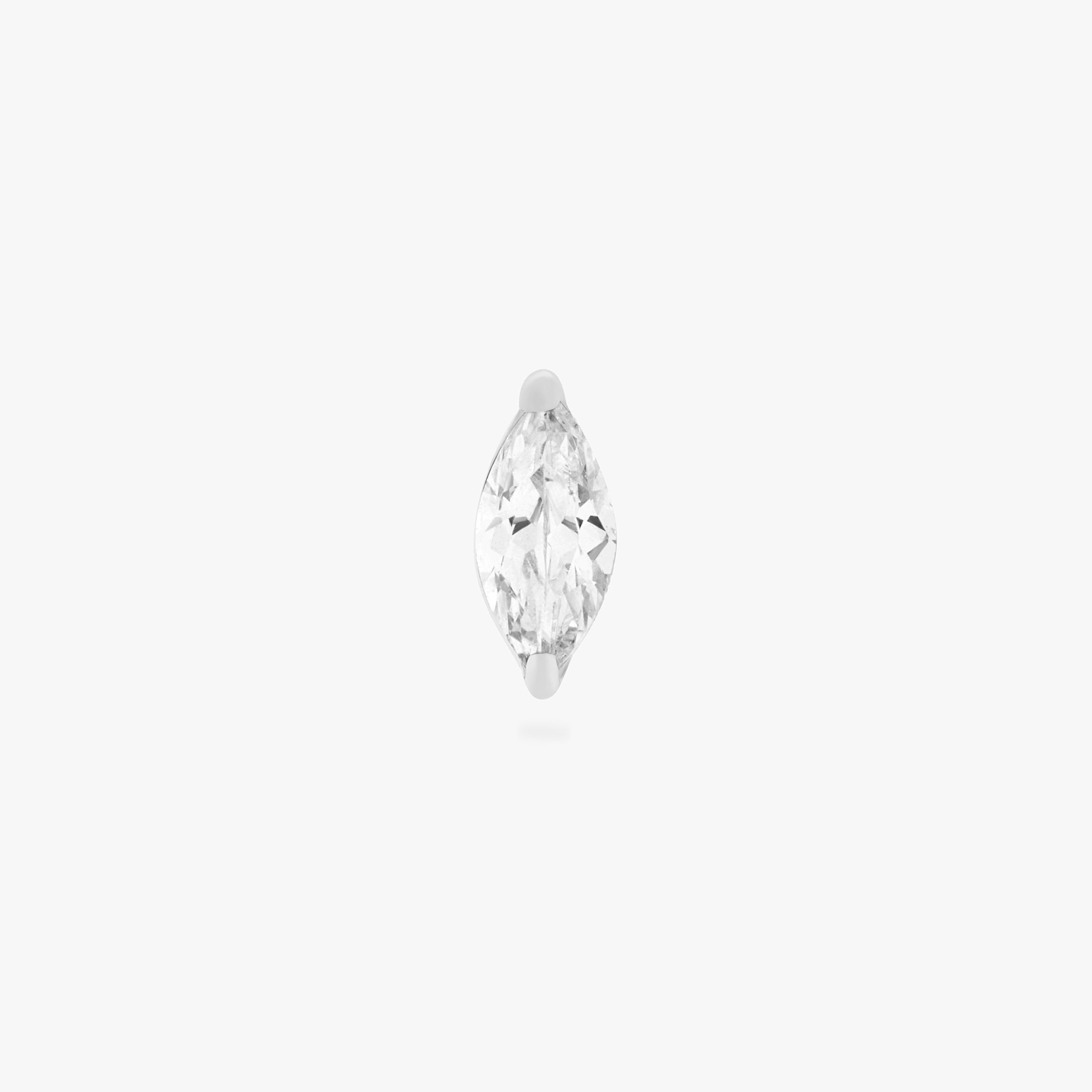 Silver Marquise Flatback Post - Image 6