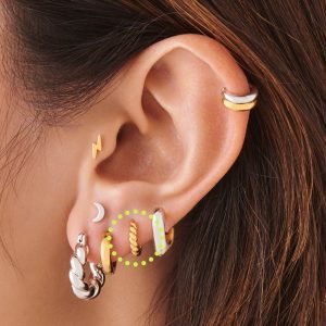 Alternative view of Micro French Twist Huggie