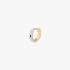 Reverse Micro Two Tone Huggie