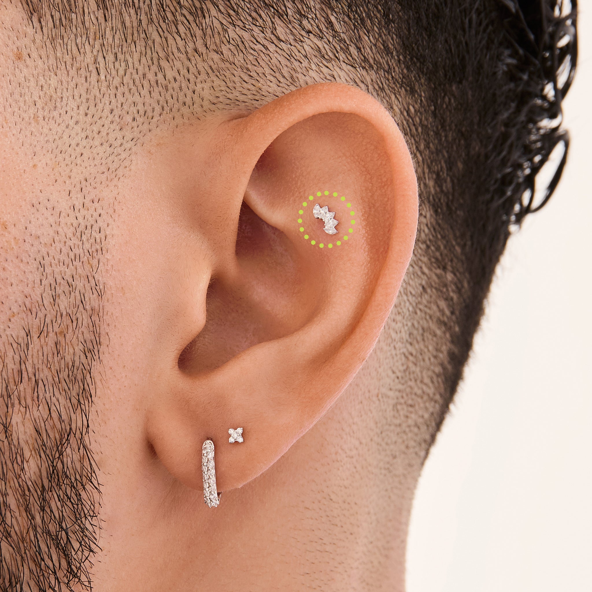 Micro Crown Marquise Flatback Stud - Image 8