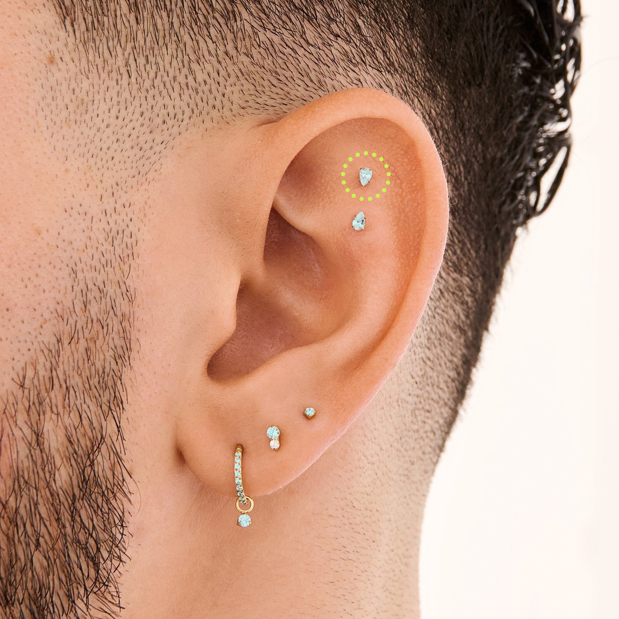 14K Pear Flatback - Image 20