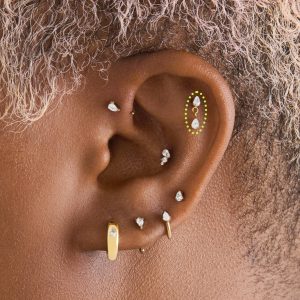 Alternative view of Pear Dangle Flatback Stud