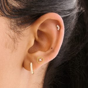Alternative view of Pave X Flatback Stud