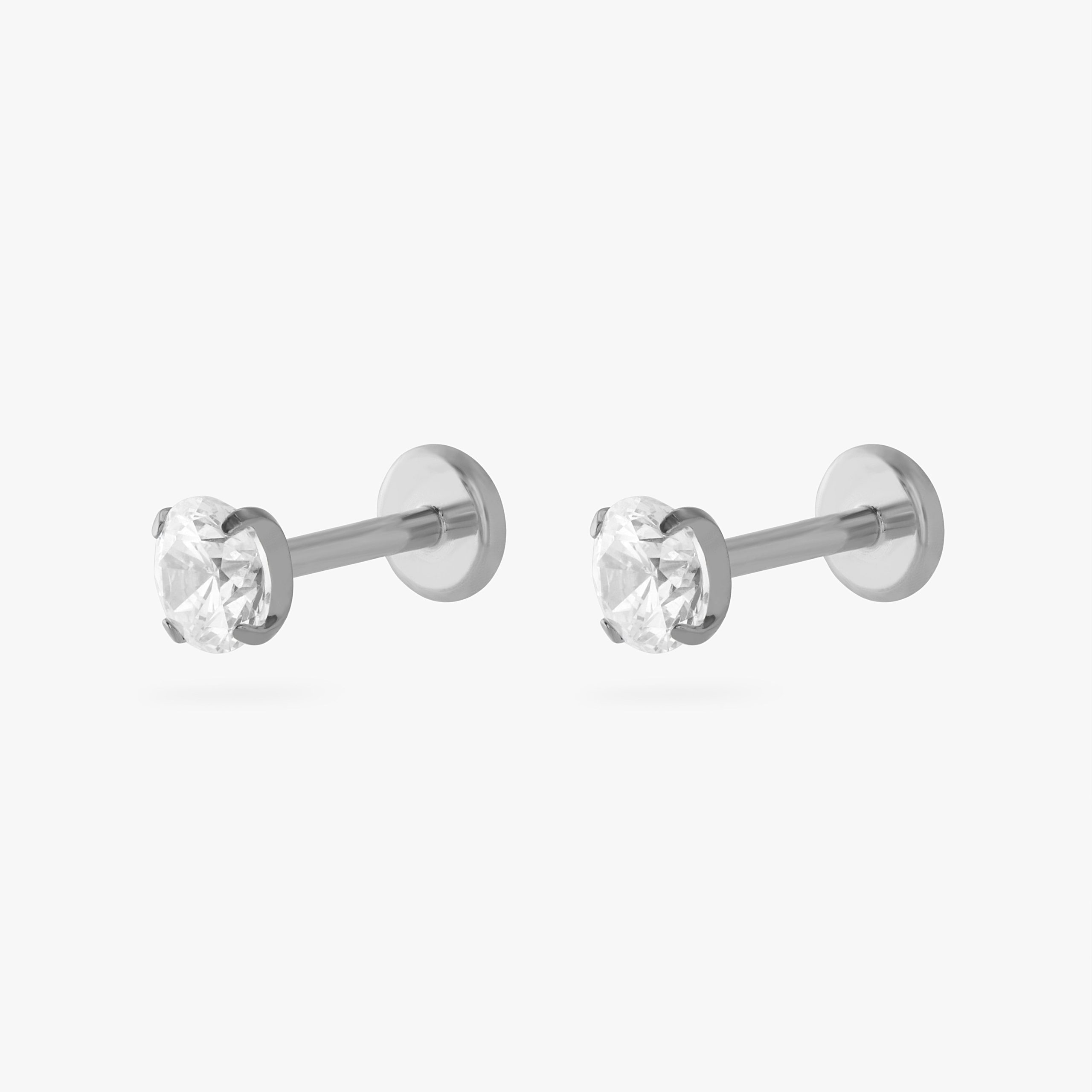 Titanium CZ Clear 4mm Flatback - Image 6