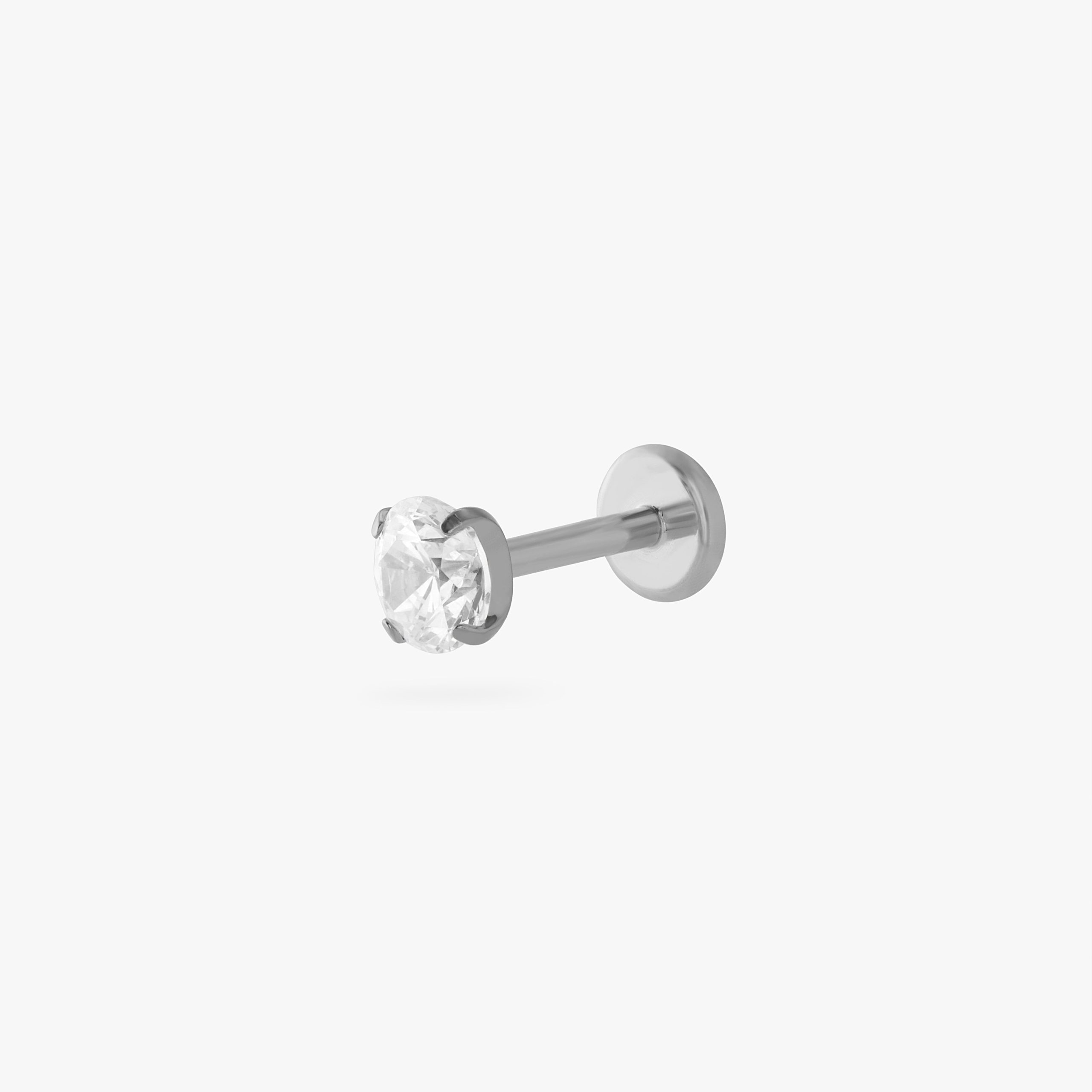 Titanium CZ Clear 4mm Flatback