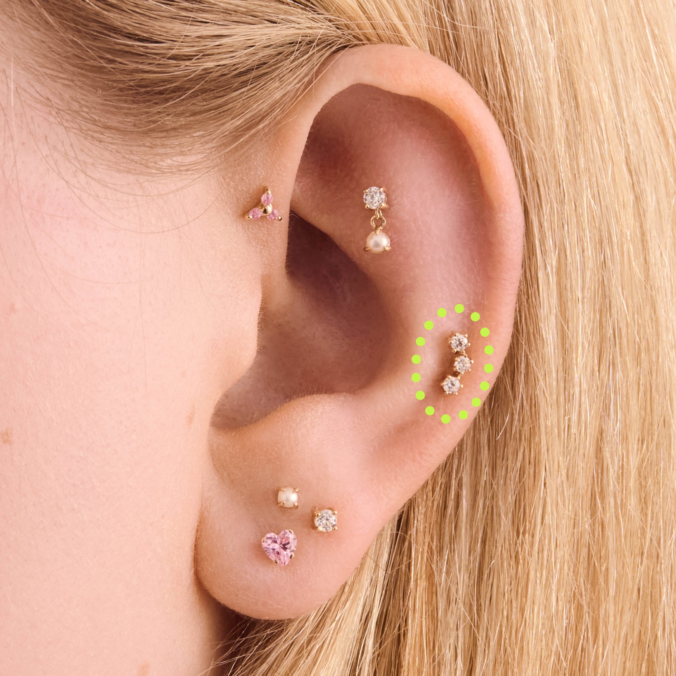 14K CZ Cluster Flatback - Image 2