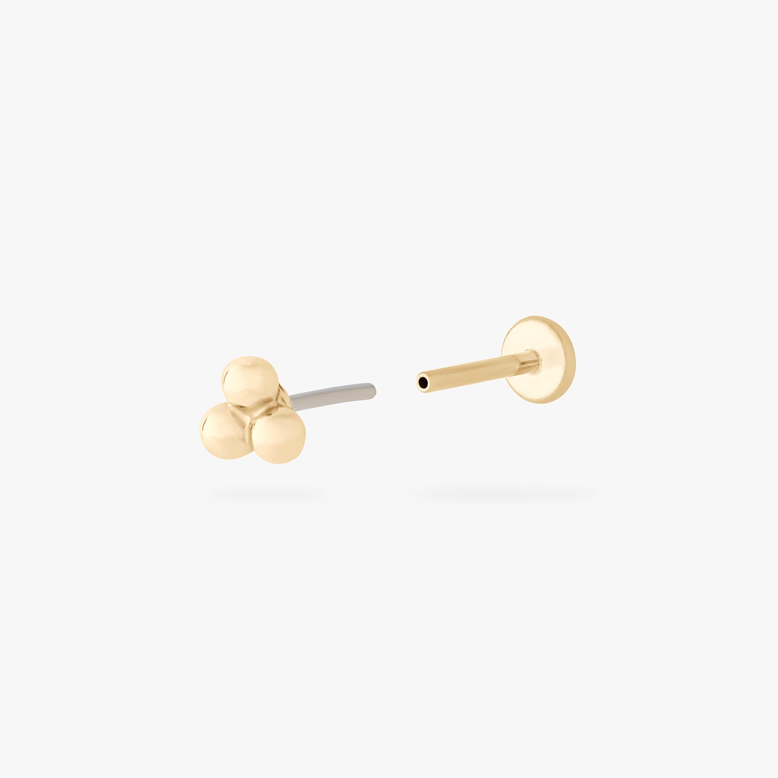 14K Trinity Ball Flatback - Image 3
