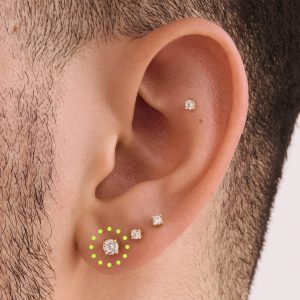 Alternative view of 14K CZ 4mm Flatback
