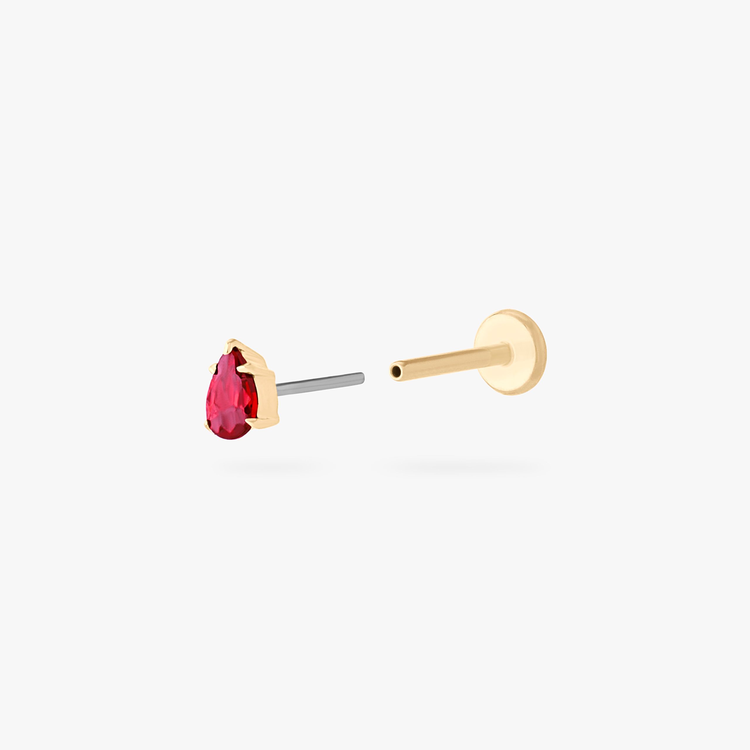 14K Pear Flatback - Image 9