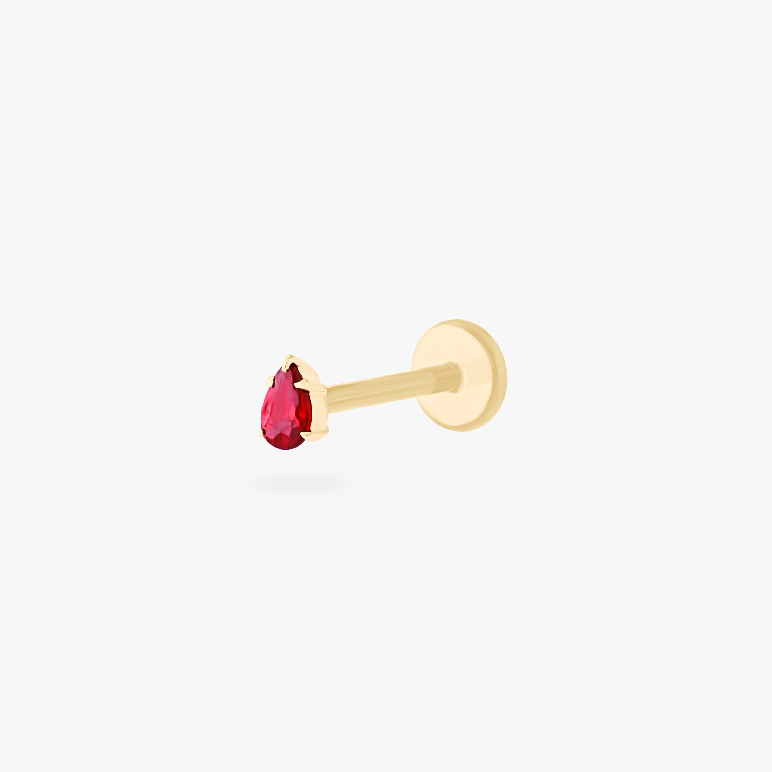 14K Pear Flatback - Image 7