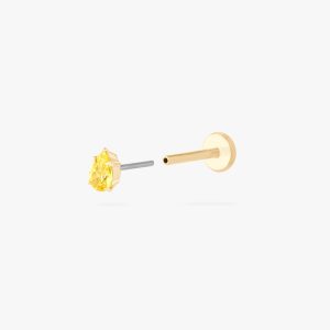 Alternative view of 14K Pear Flatback