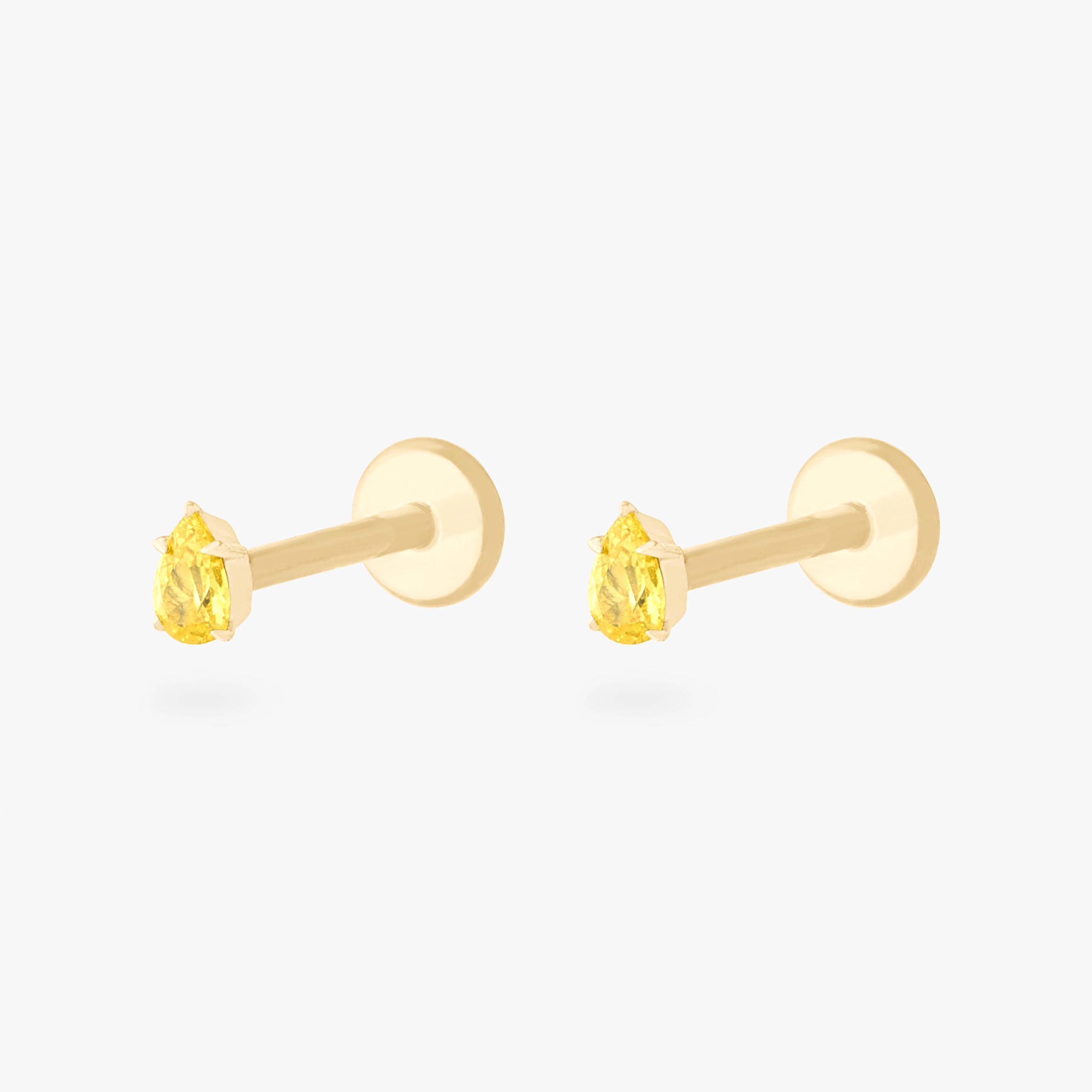 14K Pear Flatback - Image 5