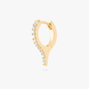 Pave Spike Huggie