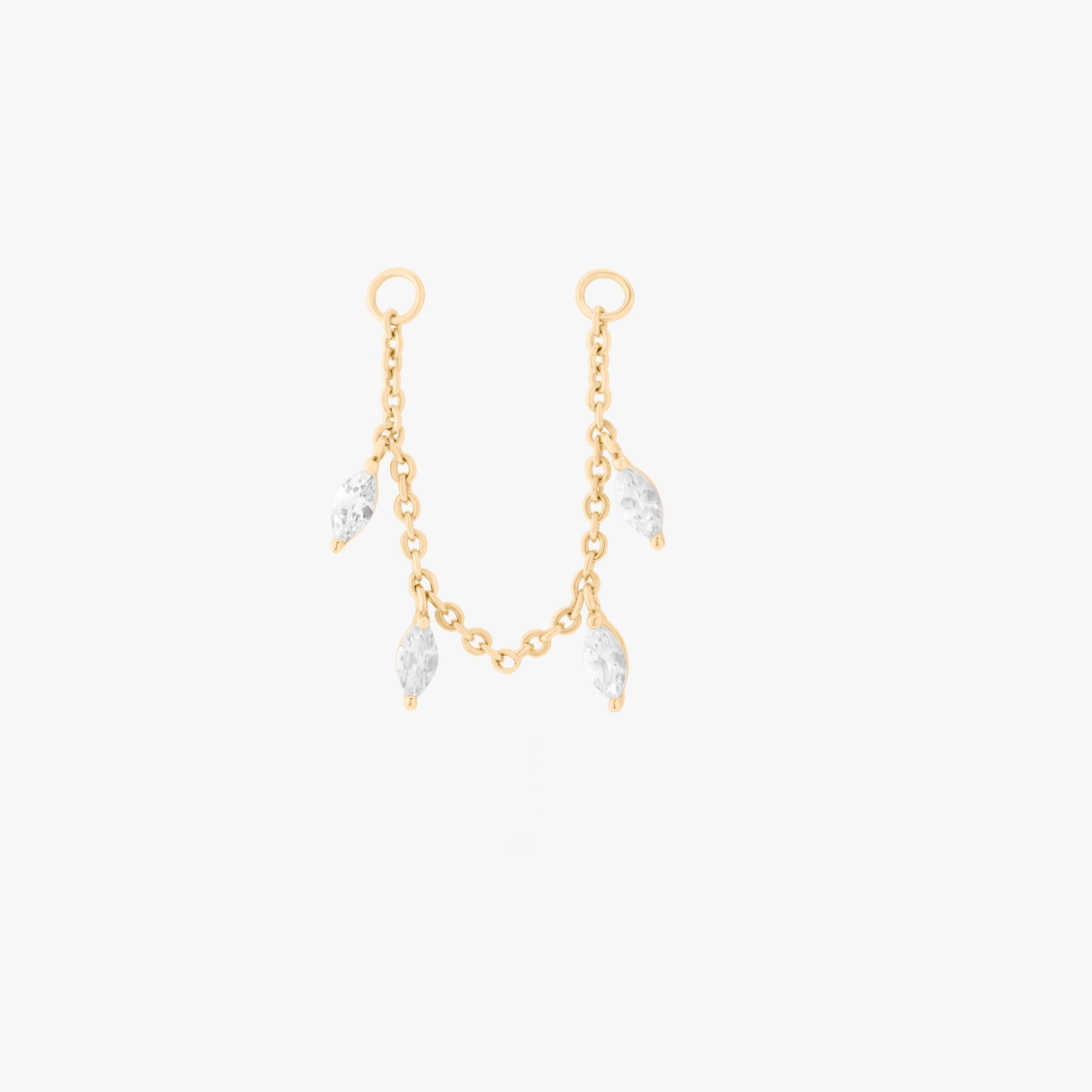 Marquise Dangle Connector Chain